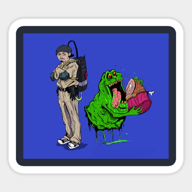 Me and Slimer Sticker by Art Of Lunatik